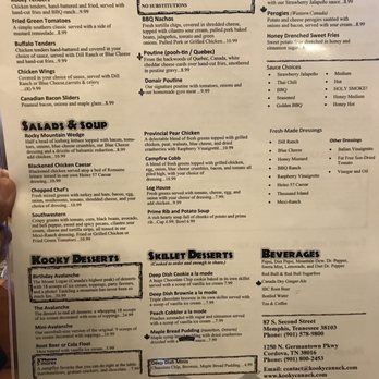 Kooky Canuck - Menu - New American Near Me - Memphis, Tennessee