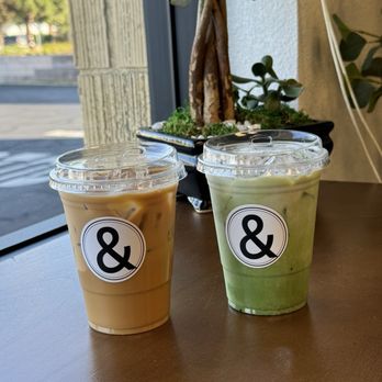 Coffee & - Honey Oat Latte and Strawberry Matcha - Coffee & Tea Near Me - Buena Park, California Coffee & - Honey Oat Latte and Strawberry Matcha - Coffee & Tea Near Me - Buena Park, California