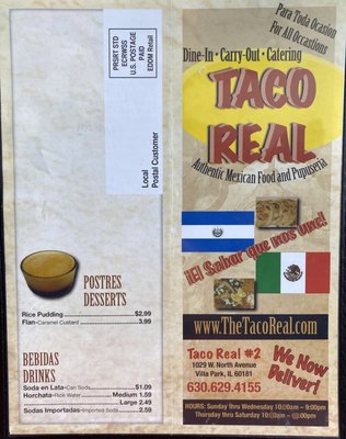 Menu photo 4 Taco Real Carol Stream, IL