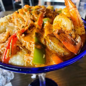 Nouveau Bar & Grill - Jonesboro - Cajun seafood and grits. DONT ORDER THIS DISH!!!! ALMOST $30 AND NO CRAB, BARELY ANY SALMON AND ONLY 3 SHRIMP!!!!! - Bars Near Me - Jonesboro, Georgia Nouveau Bar & Grill - Jonesboro - Cajun seafood and grits. DONT ORDER THIS DISH!!!! ALMOST $30 AND NO CRAB, BARELY ANY SALMON AND ONLY 3 SHRIMP!!!!! - Bars Near Me - Jonesboro, Georgia