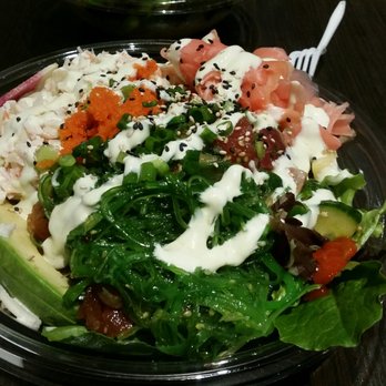Poke Guys - So worth the $$! Cali bowl with wasabi mayo, avocado, seaweed salad, ginger, tuna and salmon - Hawaiian Near Me - Toronto, Ontario Poke Guys - So worth the $$! Cali bowl with wasabi mayo, avocado, seaweed salad, ginger, tuna and salmon - Hawaiian Near Me - Toronto, Ontario