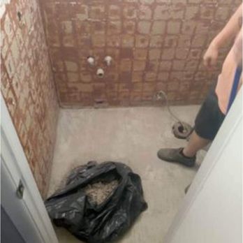Rex Handyman Service - This is the before picture of the bathroom taken apart before we started the remodel - Handyman Near Me