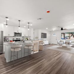 Phoenix Contractors - Another view of kitchen and living room remodel