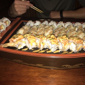 Ichiban - The Crunch Roll, Spicy Salmon Roll, Spicy Tuna Roll, and the Lovey Dovey Roll! All DELICIOUS. - Sushi Bars Near Me - Austin, Texas Ichiban - The Crunch Roll, Spicy Salmon Roll, Spicy Tuna Roll, and the Lovey Dovey Roll! All DELICIOUS. - Sushi Bars Near Me - Austin, Texas