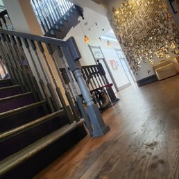 Stairs and hallway to rooms