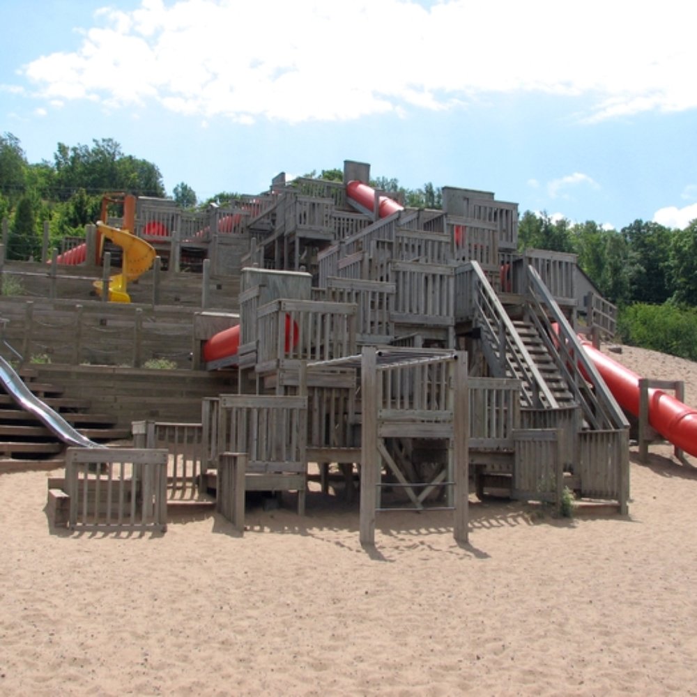 Houghton Waterfront Park - Another view of the massive playground - Parks Near Me - Houghton, Michigan Houghton Waterfront Park - Another view of the massive playground - Parks Near Me - Houghton, Michigan