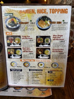 Menu photo 1 HINODEYA Ramen & Bar Downtown San Francisco, CA Menu photo 1 HINODEYA Ramen & Bar Downtown San Francisco, CA