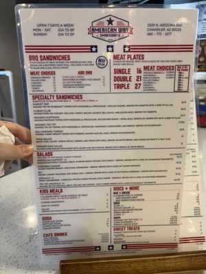 Menu photo 2 American Way Smokehouse Chandler, AZ