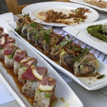 Kabosu - Truffle Edamame(Devoured+ save the sauce in ur soy sauce plate) Lemon roll Yuzu roll - Japanese Near Me - Los Angeles, California Kabosu - Truffle Edamame(Devoured+ save the sauce in ur soy sauce plate) Lemon roll Yuzu roll - Japanese Near Me - Los Angeles, California