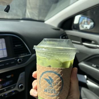 Coffee Muse - Matcha Latte w/ oat milk - Coffee & Tea Near Me - Santa Ana, California Coffee Muse - Matcha Latte w/ oat milk - Coffee & Tea Near Me - Santa Ana, California