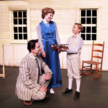 Des Moines Community Playhouse - Katy Merriman as Marian Paroo, Brad Church as Professor Harold Hill, and Jack Gabby as Winthrop Paroo (The Music Man) - Performing Arts Near Me - Des Moines, Iowa Des Moines Community Playhouse - Katy Merriman as Marian Paroo, Brad Church as Professor Harold Hill, and Jack Gabby as Winthrop Paroo (The Music Man) - Performing Arts Near Me - Des Moines, Iowa