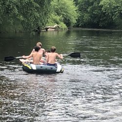 Lost Falls Campground - They enjoyed using their dingy on the River