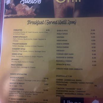 Susie's Grill - Menu - Bars Near Me - Spring Hill, Florida