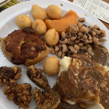 Fuller’s Old Fashioned BBQ - Liver, deviled crab, hush puppies, black eyed peas, yams and mashed potatoes with stew beef - Barbeque Near Me - Pembroke, North Carolina Fuller’s Old Fashioned BBQ - Liver, deviled crab, hush puppies, black eyed peas, yams and mashed potatoes with stew beef - Barbeque Near Me - Pembroke, North Carolina