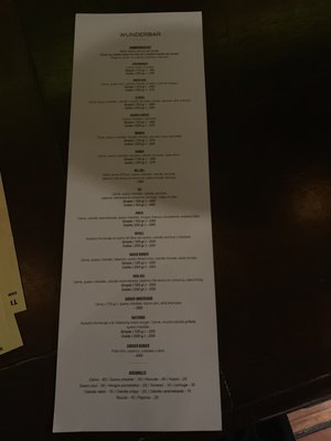 Menu photo 1 Wunder Bar Buenos Aires, C