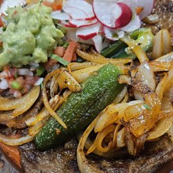Carne asada dinner plate