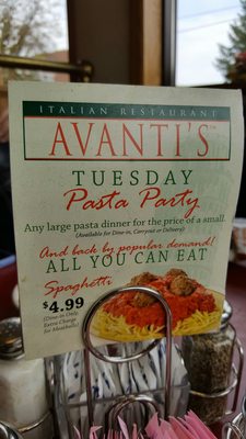 Menu photo 1 Avanti's Italian Restaurant Normal, IL