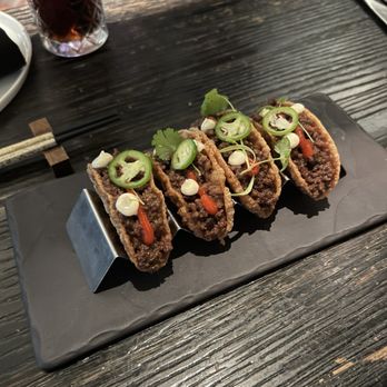 Akira Back - AB Wagyu Tacos - Japanese Near Me - Toronto, Ontario