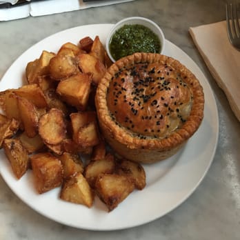 Pleasant House Pub - Chicken balti pie and chips and some kind of chutney. Not sure what chutney is but it tasted good. - British Near Me - Chicago, Illinois