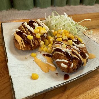 Mugen Noodle Bar - Potato and Corn Croquettes - Ramen Near Me - Tigard, Oregon Mugen Noodle Bar - Potato and Corn Croquettes - Ramen Near Me - Tigard, Oregon