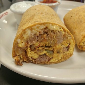 Eggs N Things - Pork Burrito's close up. - Breakfast & Brunch Near Me - Valencia, California