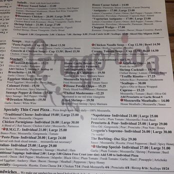 Gregorio's Restaurant - Menu - Italian Near Me - Carlsbad, California Gregorio's Restaurant - Menu - Italian Near Me - Carlsbad, California