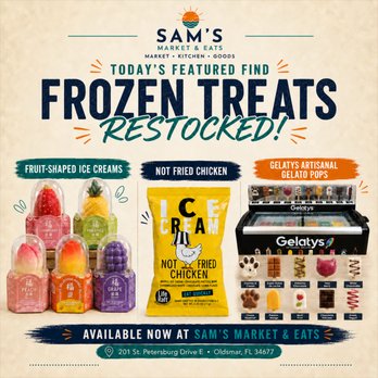 Sam’s Market & Eats - ' : !
A quick little freezer restock! - Grocery Near Me - Oldsmar, Florida Sam’s Market & Eats - ' : !
A quick little freezer restock! - Grocery Near Me - Oldsmar, Florida