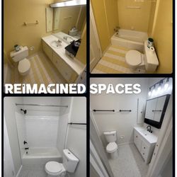Reimagined Spaces - Full bathroom remodel done in just a week!