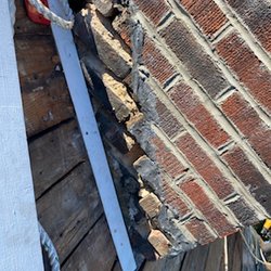 Altons Finest Chimney Sweep - The deteriorated bricks that weren't repaired.