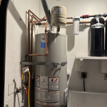 Bill Howe Plumbing, Heating & Air, Restoration & Flood Services - Added drip tray underneath, exp tank, and gas line sump. - Plumbing Near Me - San Diego, California