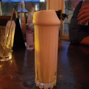 Photo of Left Door - Washington, DC, United States. Classic Ramos gin fizz, I waited a bit too long to take the pic!