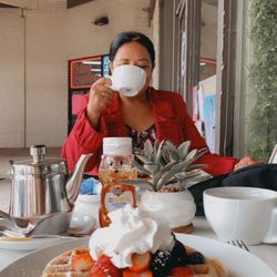 Earth Vibes - Outdoor seating, Belgium waffle And Tea.