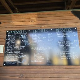 Menu (sorry about the glare)