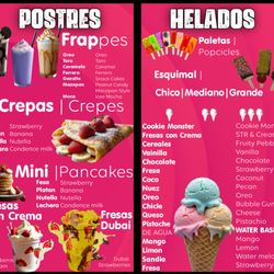 Hello-tes Paleteria - Menu