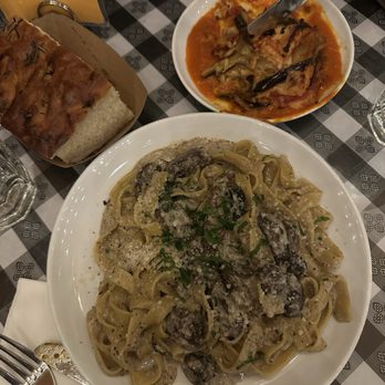 Forma Pasta Factory - Fettuccine Funghi, Eggplant Parm - Italian Near Me - Brooklyn, New York