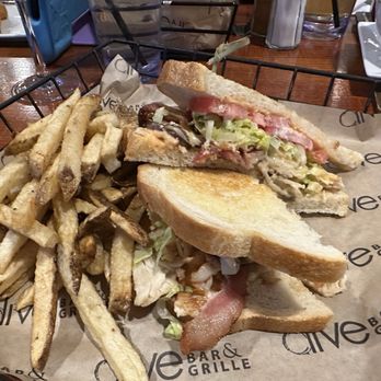 Dive Bar & Grille - Gouda turkey melt on sourdough with bacon and house cut fries - Breakfast & Brunch Near Me - Savage, Maryland
