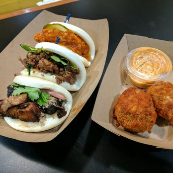 Suzy Siu's Baos - Three baos and a side. $12. - Korean Near Me - Atlanta, Georgia Suzy Siu's Baos - Three baos and a side. $12. - Korean Near Me - Atlanta, Georgia