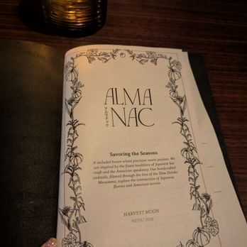 Almanac - Menu - Japanese Near Me - Philadelphia, Pennsylvania Almanac - Menu - Japanese Near Me - Philadelphia, Pennsylvania