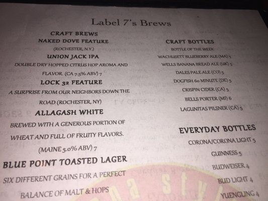 Menu photo 4 Label Pittsford, NY