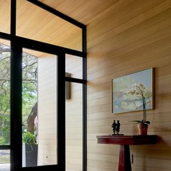 Brazos Forest Products - Some of our White Oak moulding on display in a house that was part of the Austin Cool House Tour 2019.