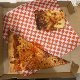 Cheese pizza and Sicilian with "marinara" Cheese pizza and Sicilian with "marinara"