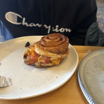 Trenary Toast Cafe - Cinnamon roll sandwich - Cafes Near Me - Marquette, Michigan Trenary Toast Cafe - Cinnamon roll sandwich - Cafes Near Me - Marquette, Michigan