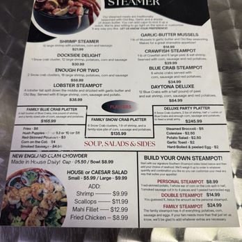 Macker Seafood - Menu Dec 2025 - Seafood Near Me - Daytona Beach, Florida