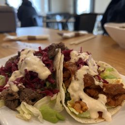 Bulgogi and spicy pork tacos Bulgogi and spicy pork tacos