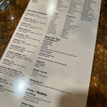 Serrano's Mexican Grill - Drink menu - Mexican Near Me - Anchorage, Alaska