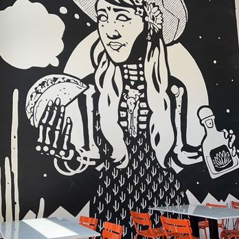 Agave House - This painting is at the main entrance. I love the concept! - New Mexican Cuisine Near Me - Tucson, Arizona