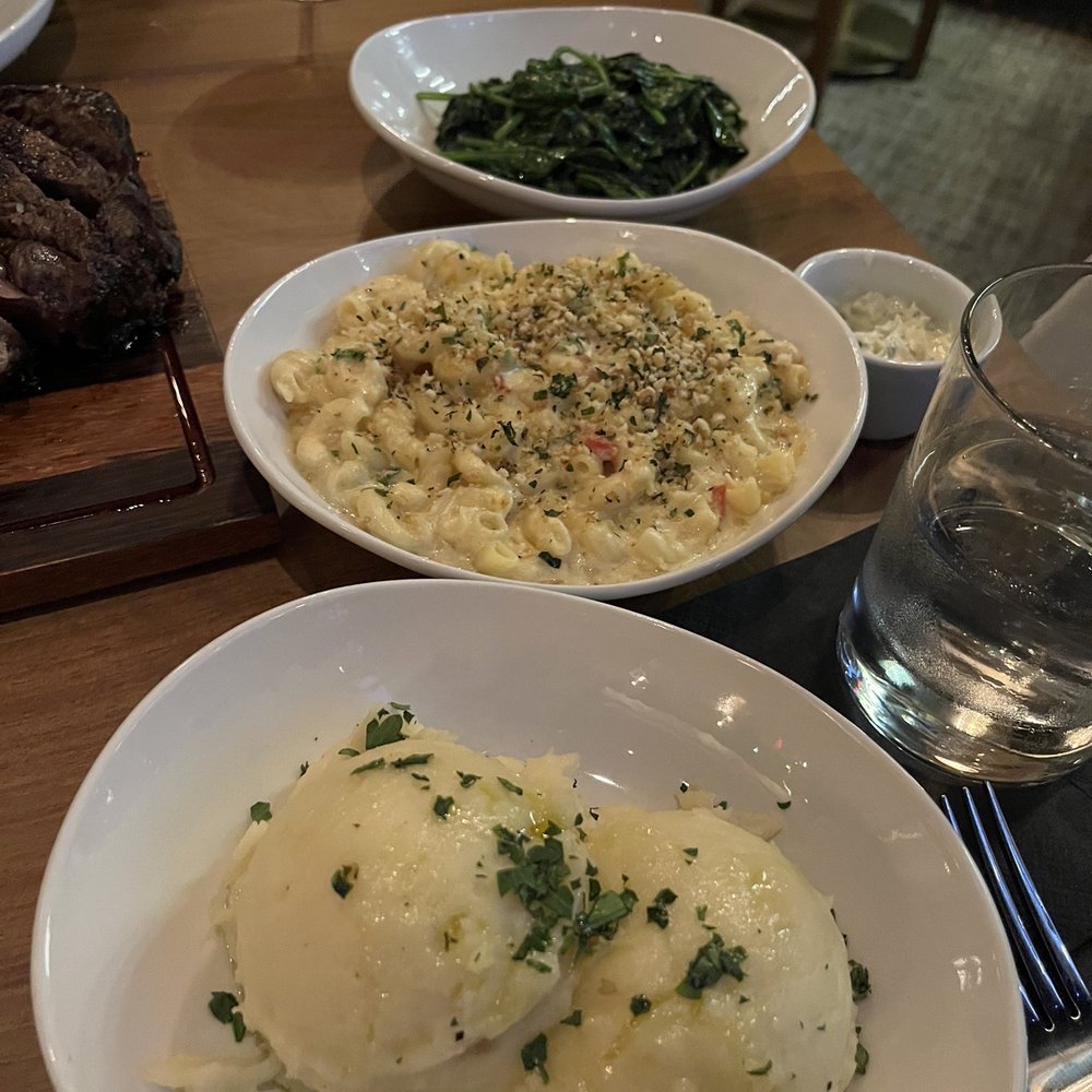Cuts Steakhouse - Mashed Potatoes, Mac and Cheese, Sautéed Spinach - Steakhouses Near Me - Suwanee, Georgia