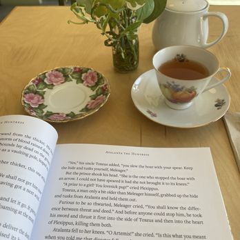 Callisto Tea House - This is the book I borrowed and the tea delivered while I waited on food - Tea Rooms Near Me - Pasadena, California Callisto Tea House - This is the book I borrowed and the tea delivered while I waited on food - Tea Rooms Near Me - Pasadena, California