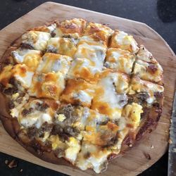 The Curator’s Café - Sausage/Egg Breakfast Pizza