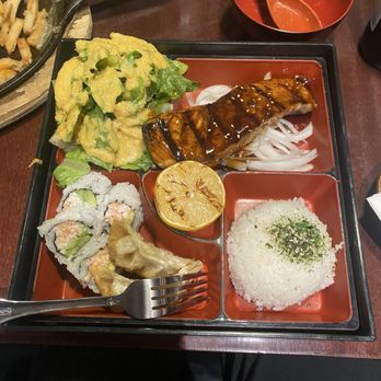 Hungry Belly - Salmon Teriyaki Bento Box - Japanese Near Me - Dallas, Texas